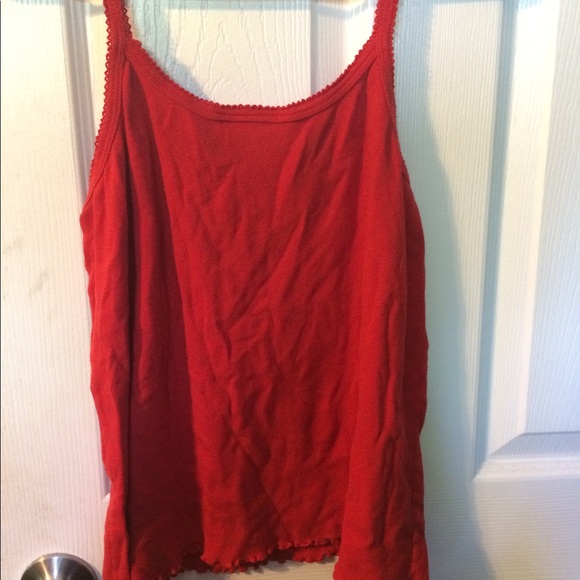 Red spaghetti strap tank top - Picture 2 of 4